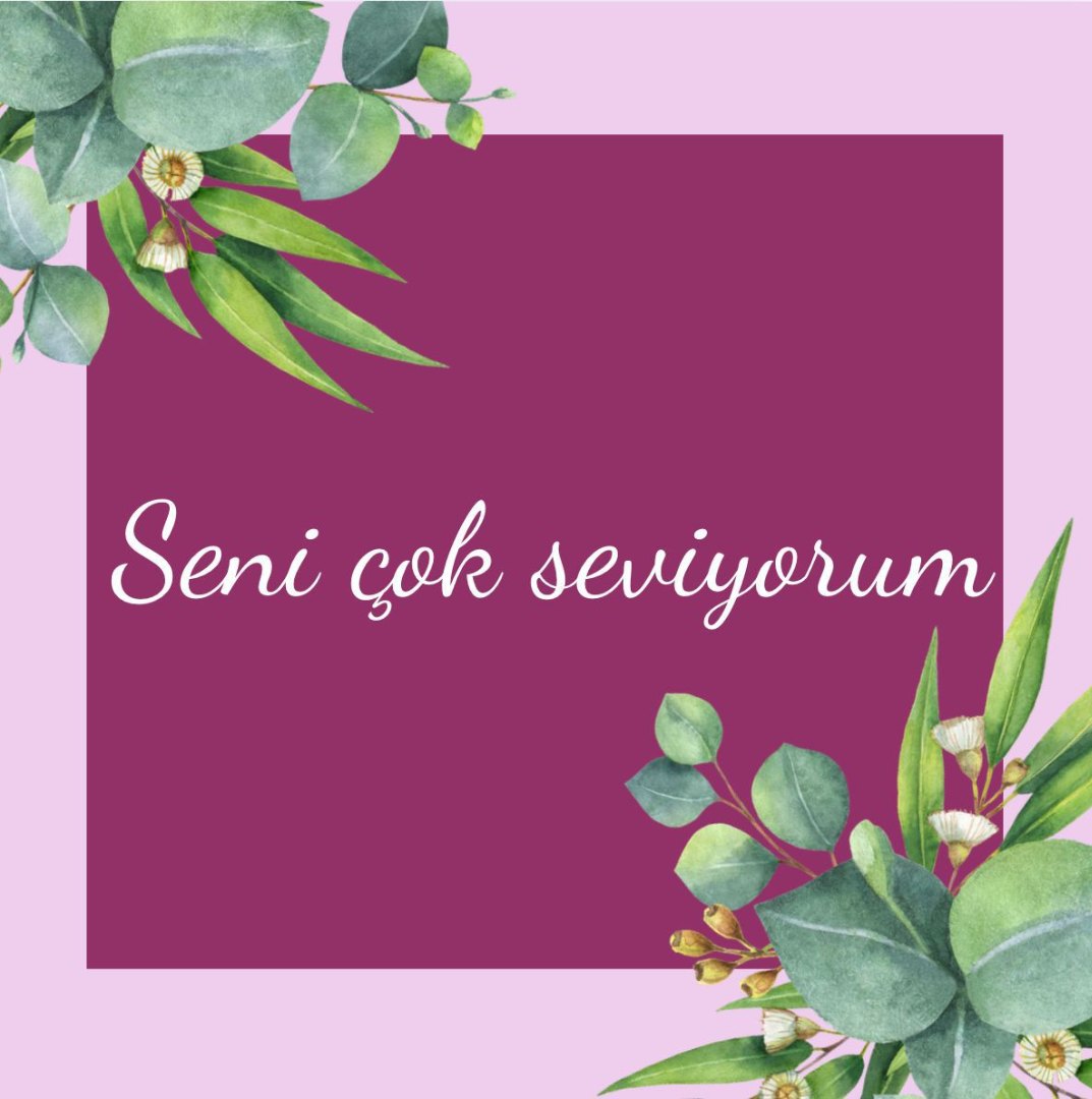 Seni Seviyorum Pankart Çeşitleri